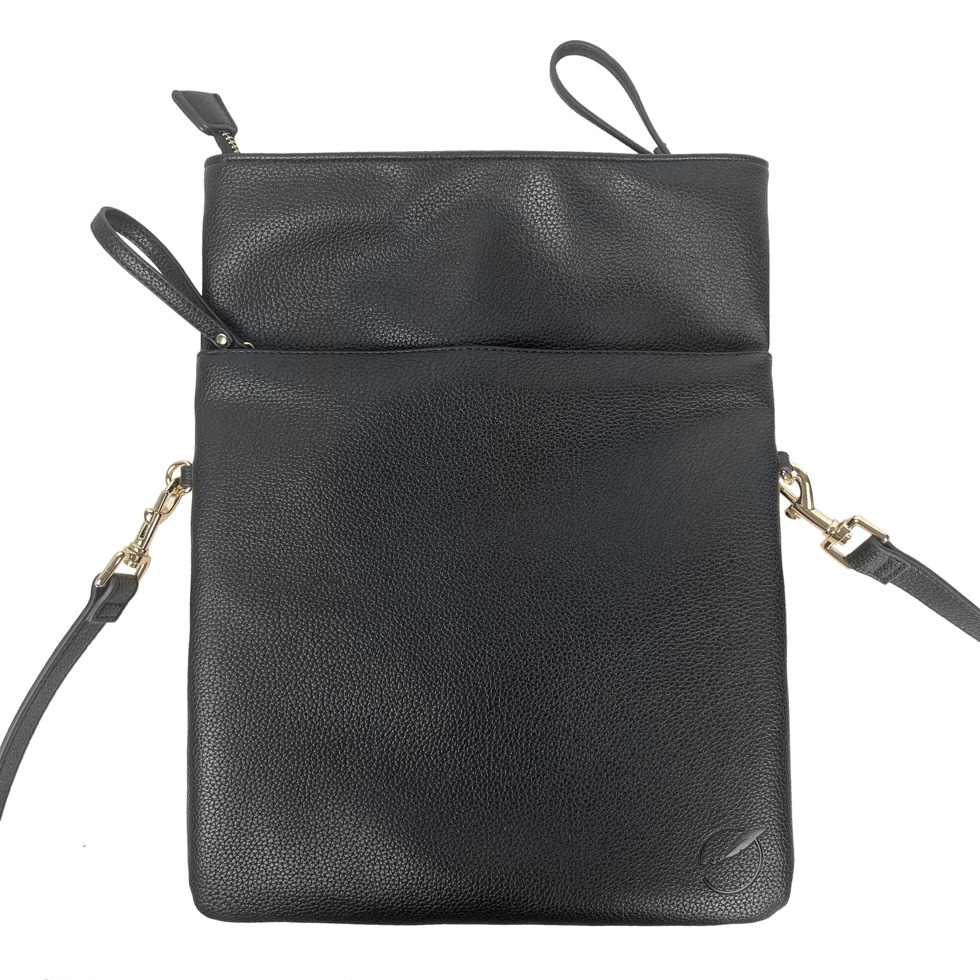 London Vegan Leather Convertible Laptop Bag Black After Story
